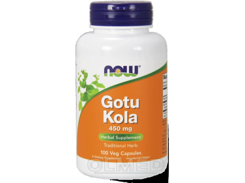 Now Foods Gotu kola, kapsułki, 450 mg