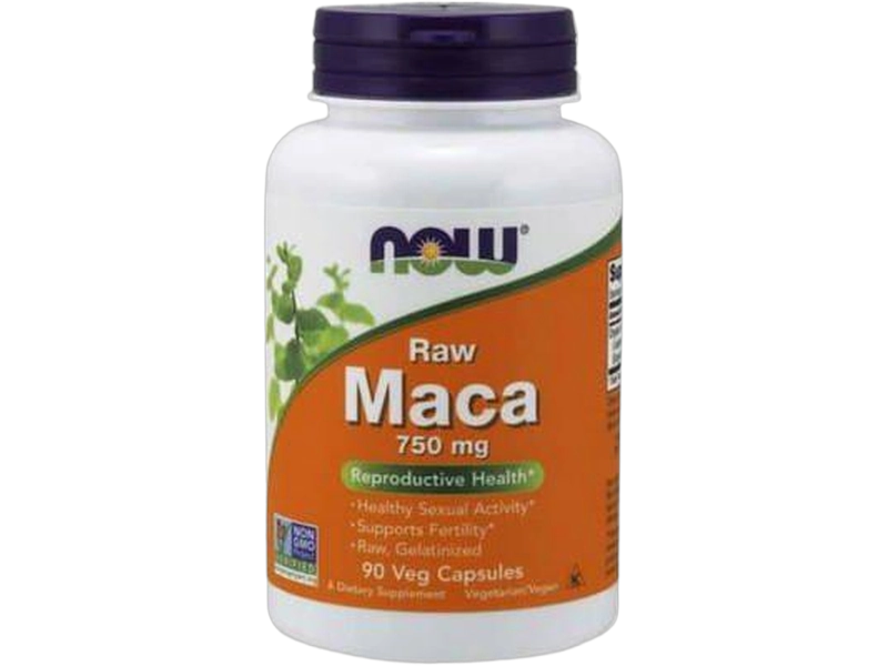 Now Foods Maca raw 6:1, kapsułki, 750 mg