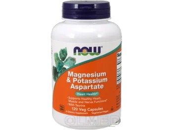 Now Foods Magnesium potassium aspartate z tauryną, kapsułki