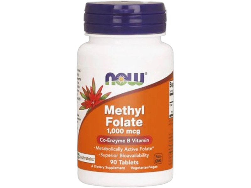 Now Foods Methyl folate, tabletki, 1000 μg