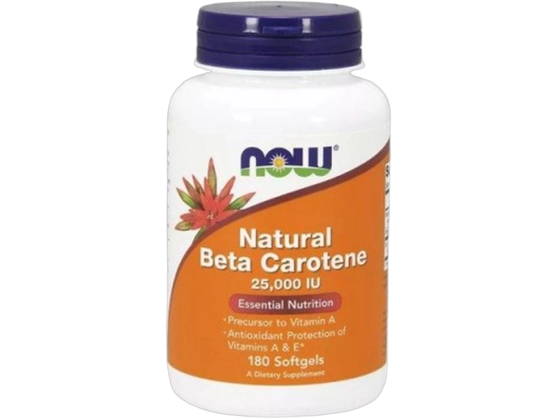 Now Foods Naturalny beta karoten, kapsułki, 15 mg