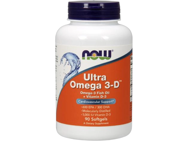 Now Foods Ultra omega 3 with vitamin D3, kapsułki miękkie