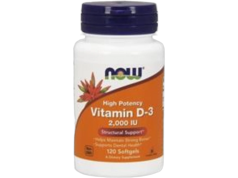 Now Foods Vitamin D-3, kapsułki miękkie, 50 µg