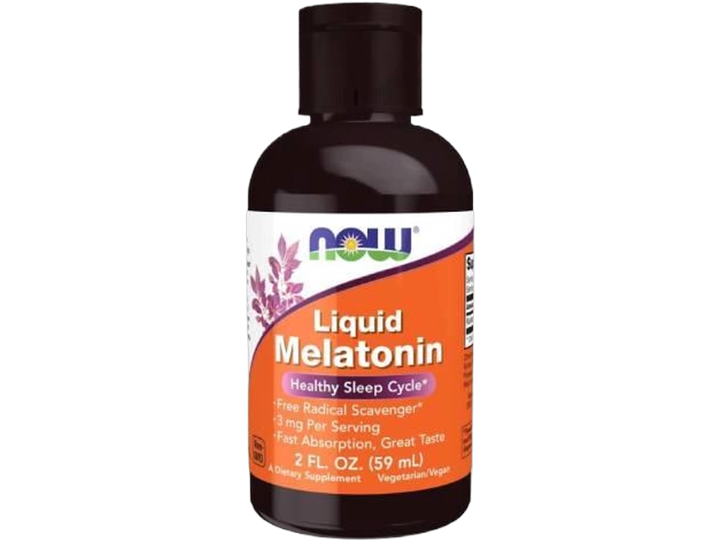Now FoodsMelatonina w płynie, 1,5 mg/10 kropli (0,45 ml)