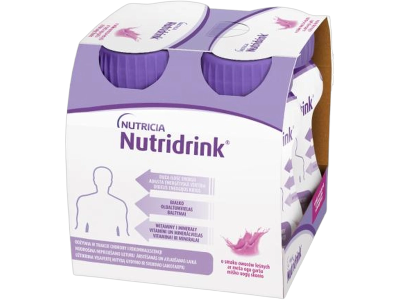 Nutridrink, płyn wysokoenergetyczny i odżywczy o smaku owoców leśnych