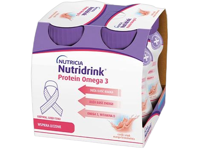 Nutridrink Protein Omega 3, rześki smak mango brzoskwinia, płyn