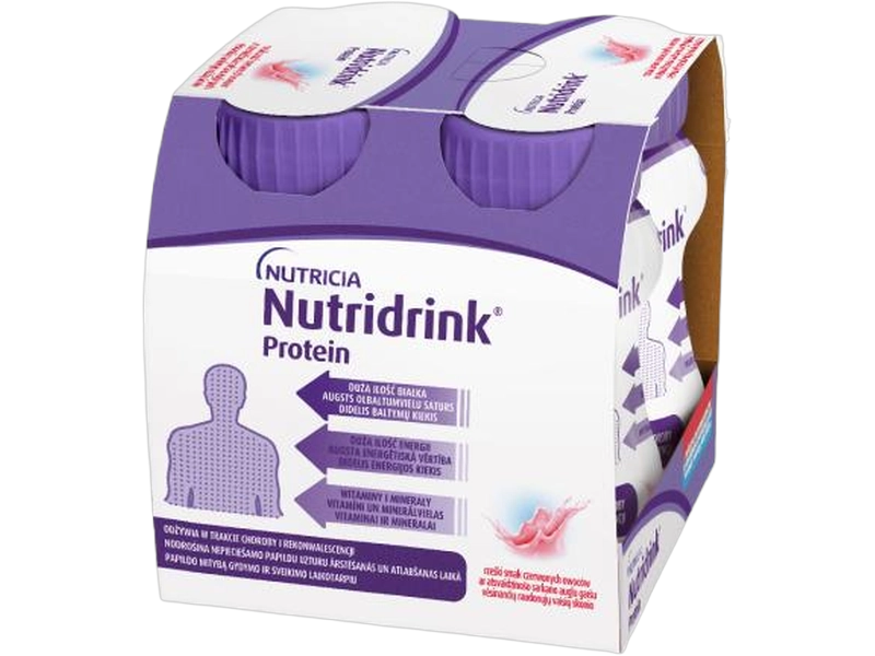 Nutridrink Protein preparat odżywczy, rześki smak czerwonych owoców, płyn, 14,6 g/100 ml