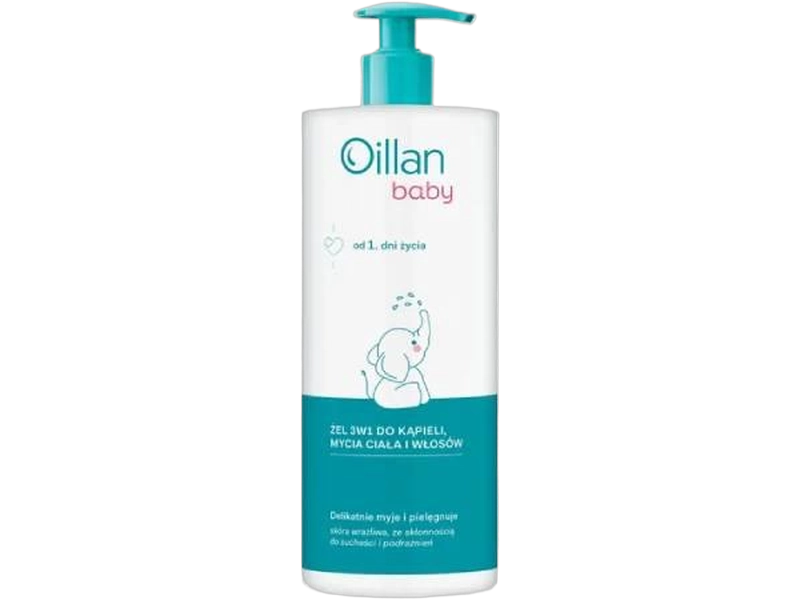 Oillan Baby do kąpieli, mycia ciała i włosów, żel