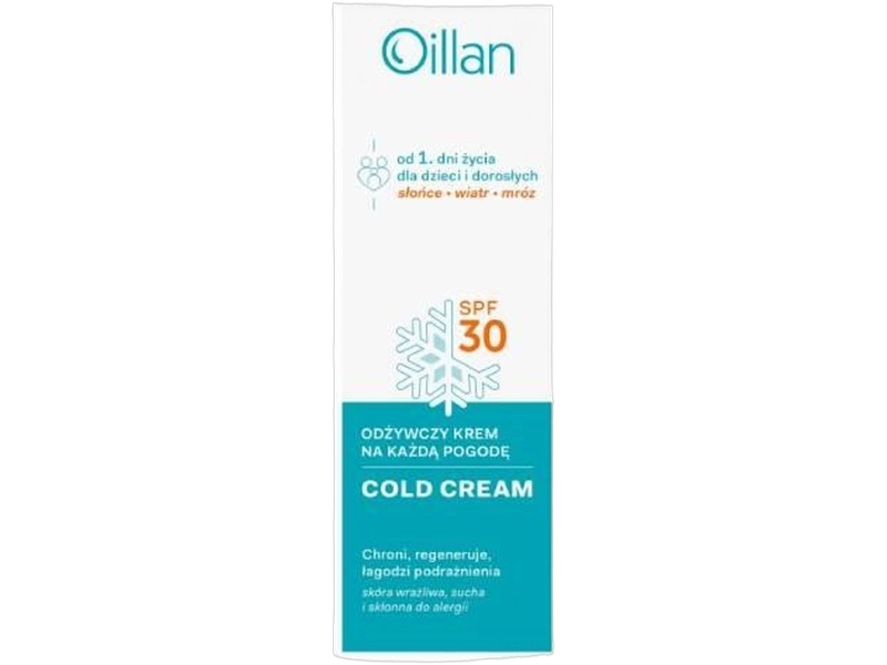 Oillan Cold Cream, krem odżywczy na każdą pogodę SPF 30