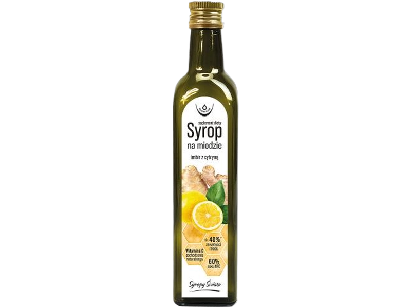 Oleofarm Syrop na miodzie imbir z cytryną, 24 mg/20 ml