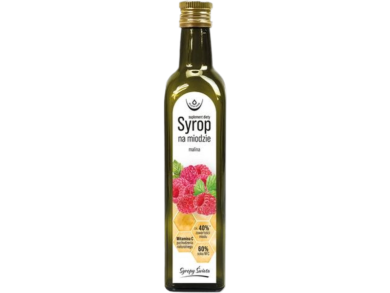 Oleofarm Syrop na miodzie malina, 24 mg