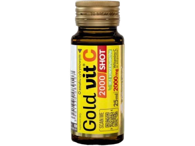 Olimp Gold-Vit C 2000 Shot, cytryna, płyn, 2000 mg