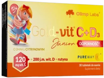 Zdjęcie produktu Olimp Gold-Vit C + D3 Junior odporność, tabletki do ssania