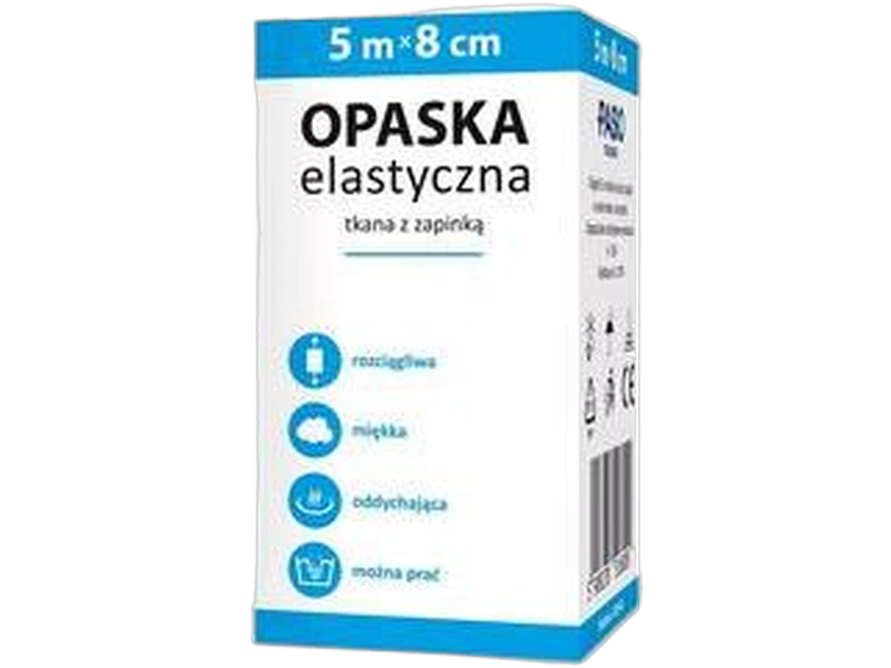 Opaska elastyczna 5 m x 8 cm z zapinką