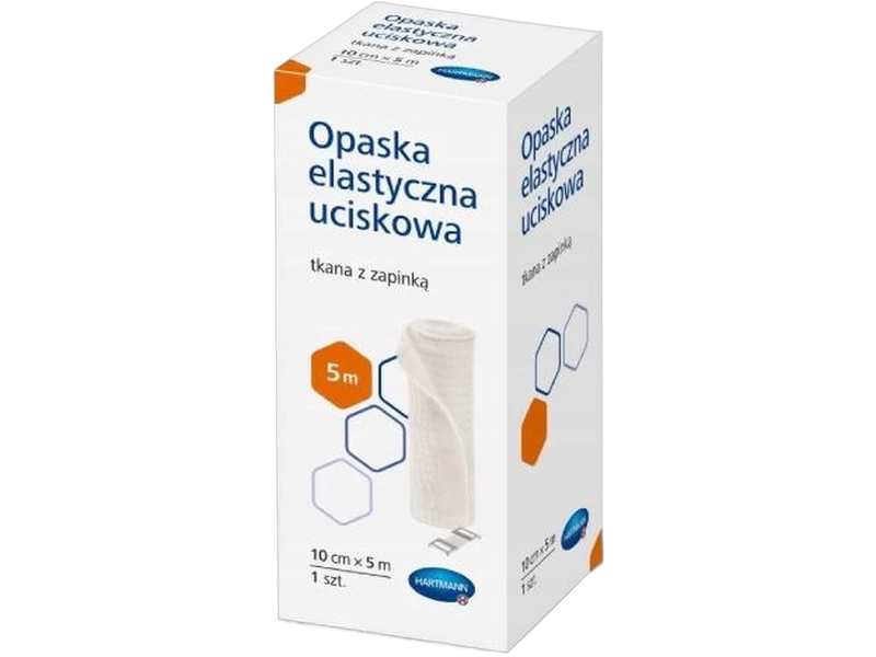 Opaska elastyczna uciskowa tkana z zapinką 5 m x 10 cm