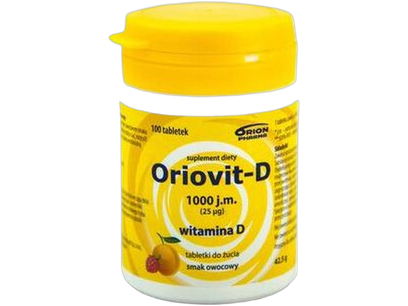 Oriovit-D, tabletki do żucia, 1000 j.m.
