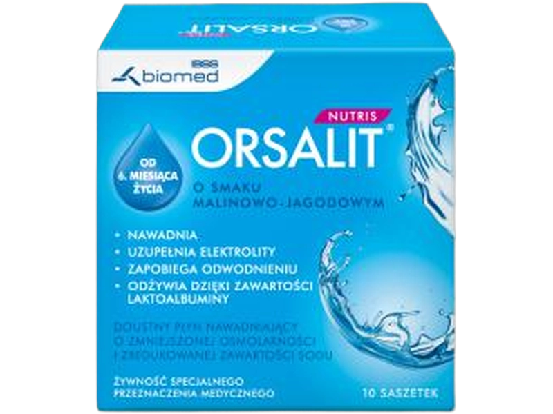 Orsalit Nutris, malinowo-jagodowy, proszek do sporządzania roztworu doustnego