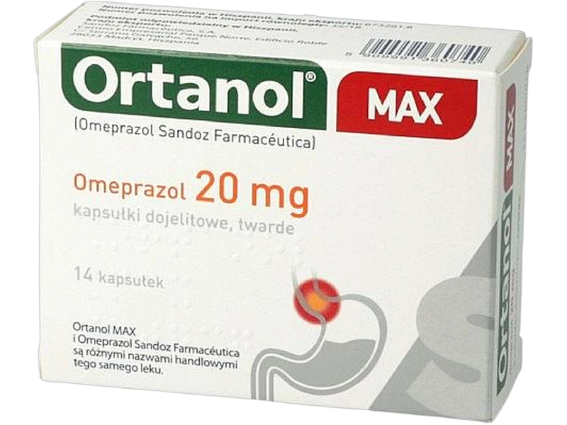 Ortanol Max, kapsułki dojelitowe twarde, 20 mg