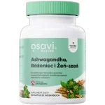 Osavi Ashwagandha, różeniec i żeń-szeń, kapsułki