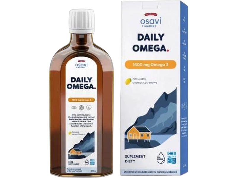 Osavi Daily omega Omega 3, cytryna, płyn, 1600 mg