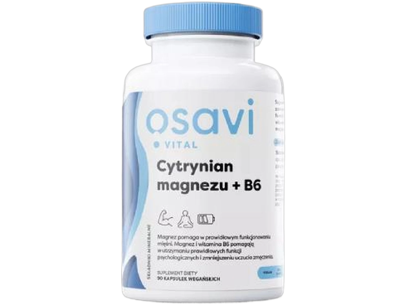 OSAVI Vital Cytrynian magnezu + B6, kapsułki
