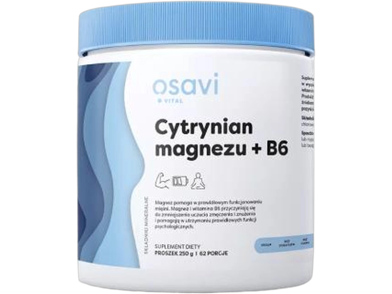 OSAVI Vital Cytrynian magnezu + B6, proszek