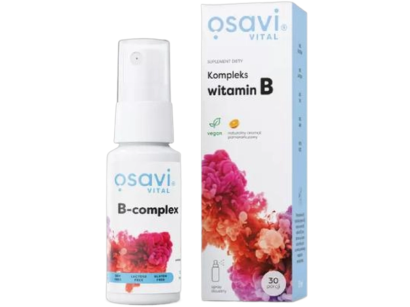 OSAVI Vital Kompleks witamin B – smak pomarańczowy, spray doustny