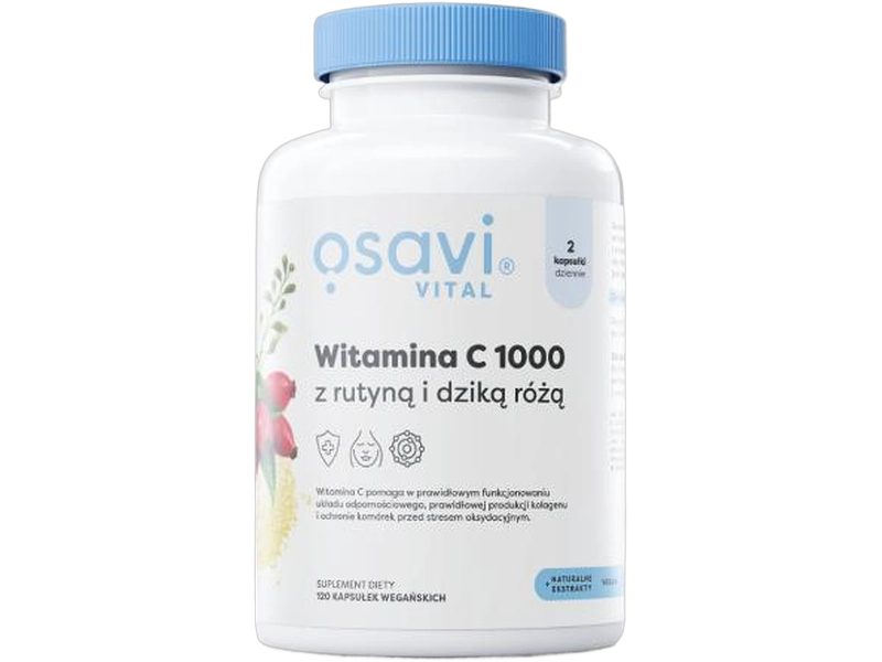 OSAVI Vital Witamina C 1000 z rutyną i dziką różą, kapsułki
