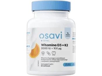 Zdjęcie produktu OSAVI Vital witamina D3 + K2, kapsułki miękkie, 50 µg + 100 µg
