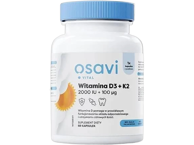 OSAVI Vital Witamina D3 + K2, kapsułki, 2000 IU + 100 μg