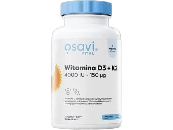 Zdjęcie produktu OSAVI Vital witamina D3 + K2, kapsułki miękkie, 100 µg + 150 µg