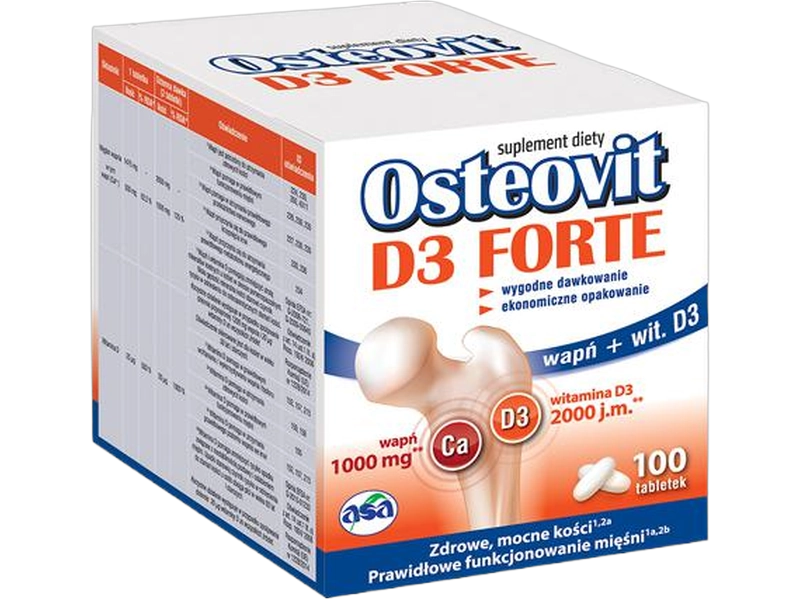 Osteovit D3 Forte, tabletki, 1000 mg + 2000 j.m