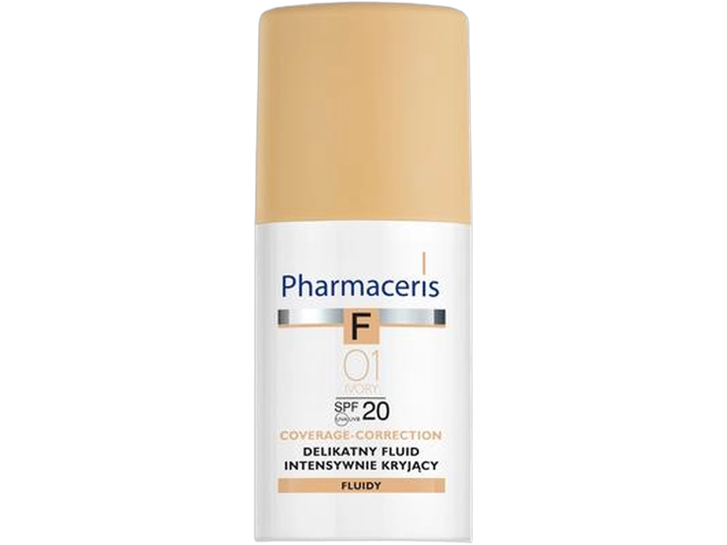 Pharmaceris F Fluid intensywnie kryjący 01 ivory SPF20