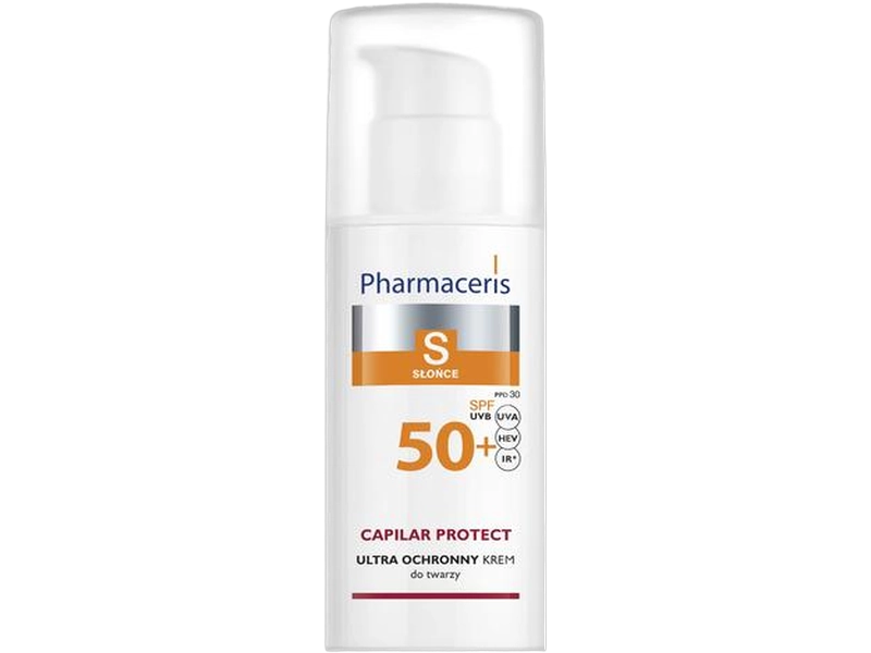 Pharmaceris S Krem ochronny dla skóry naczynkowej i z trądzikiem różnowatym Capilar & Sun Protect SPF 50+