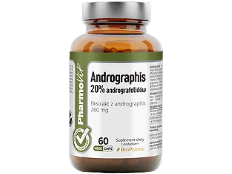 Pharmovit Andrographis brodziuszka wiechowata, kapsułki, 260 mg
