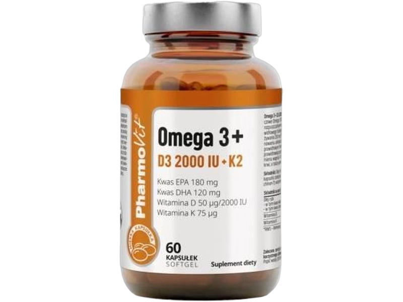 Pharmovit Omega 3+ D3 + K2, kapsułki miękkie