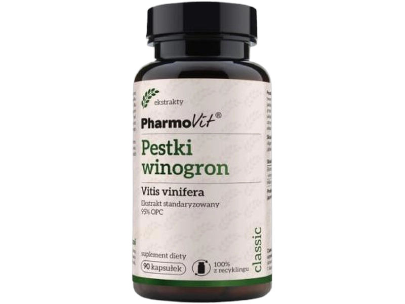 Pharmovit Pestki winogron, kapsułki, 237,5 mg