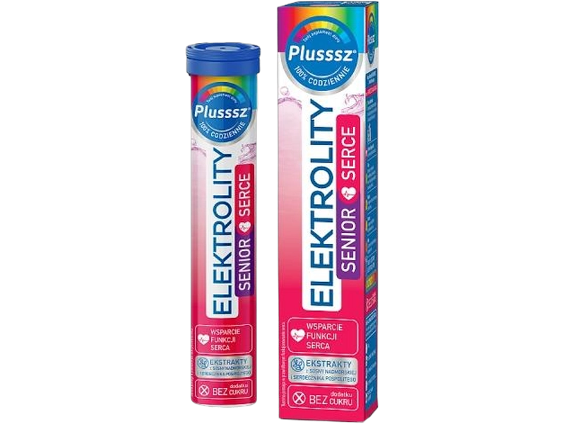 Plusssz Elektrolity SENIOR SERCE, tabletki musujące