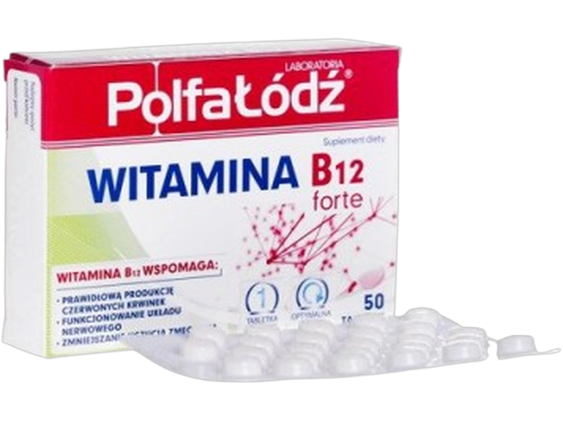 Polfa Łódź Witamina B12 forte, tabletki, 10 µg