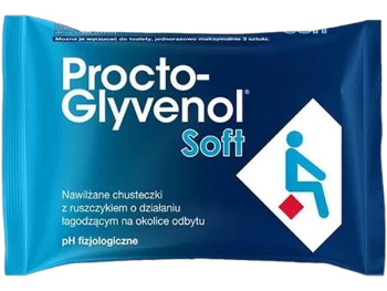 Zdjęcie produktu Procto-Glyvenol Soft nawilżane chusteczki dla osób z hemoroidami