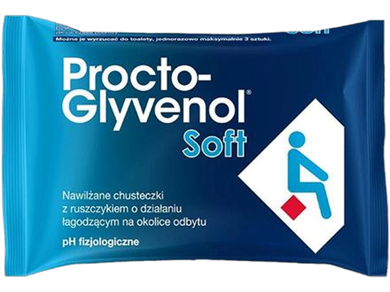 Procto-Glyvenol Soft nawilżane chusteczki dla osób z hemoroidami