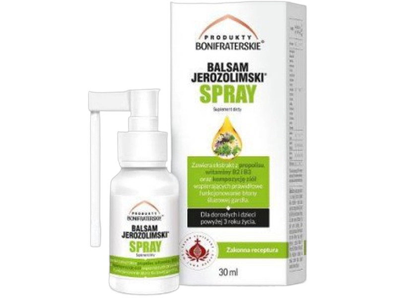 Produkty Bonifraterskie Balsam jerozolimski, aerozol do jamy ustnej