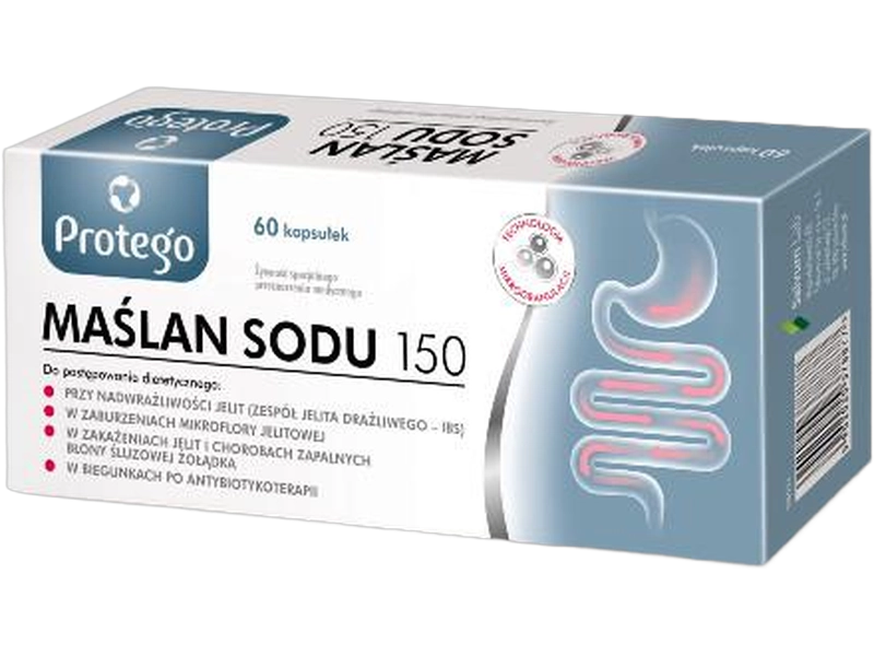 Protego Maślan sodu 150, kapsułki, 150 mg