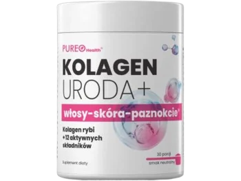 Zdjęcie produktu Pureo Health Kolagen uroda + włosy + skóra + paznokcie, smak truskawkowo-malinowy, proszek