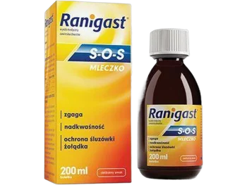 Zdjęcie produktu Ranigast SOS Mleczko, zawiesina doustna, 410 mg + 51 mg + 205 mg/15 ml