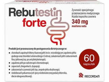 Zdjęcie produktu Recordati Rebutestin Forte, kapsułki, 340 mg