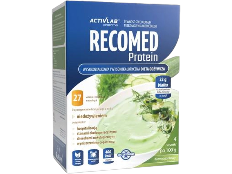 RecoMed Protein, proszek o smaku kremu ogórkowego, 22 g/100 g