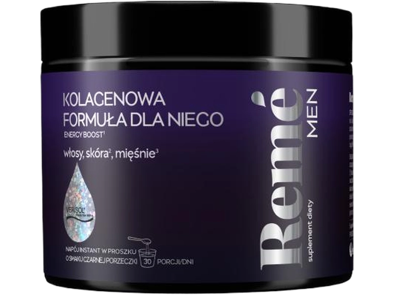 Reme men kolagenowa formuła dla niego, czarna porzeczka, proszek, 2500 mg