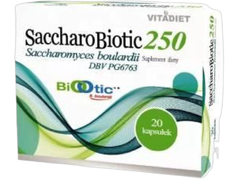 Saccharobiotic 250, kapsułki, 250 mg ⩾ 5 x 10⁹ CFU