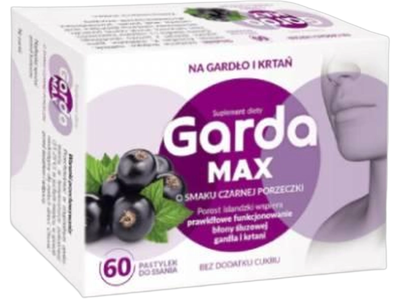 Salvum Garda max smak czarna porzeczka, pastylki do ssania, 80 mg